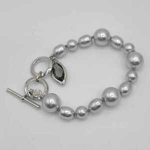Monet Silver Tone Toggle Bracelet NWOT